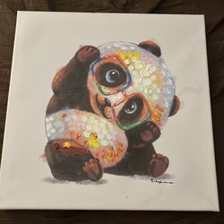 Colorful panda painting