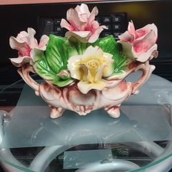 CAPODIMONTE ITALIAN PORCELAIN FLORAL PIECES 