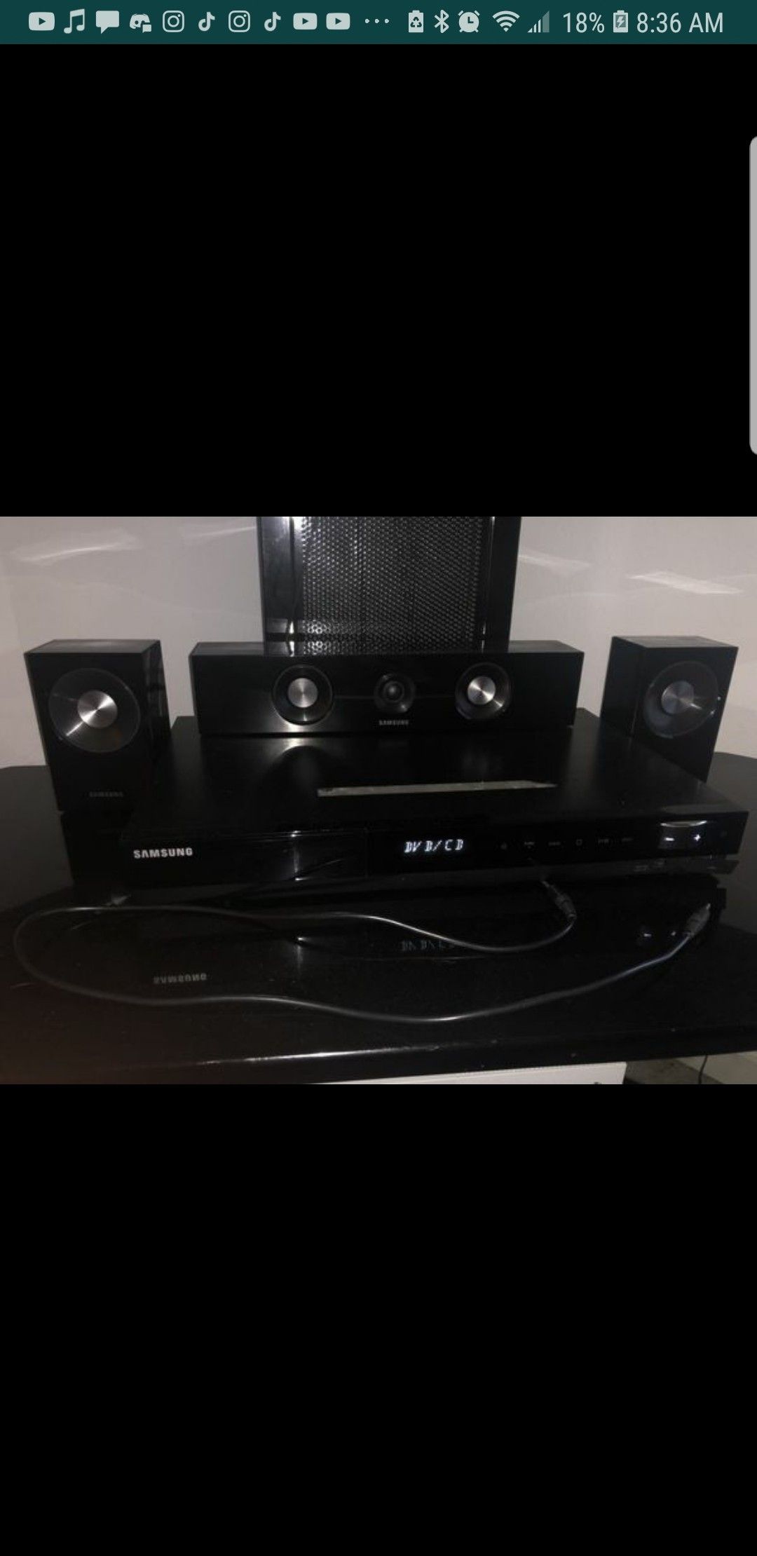 Samsung home theater system with Sony Subwoofer