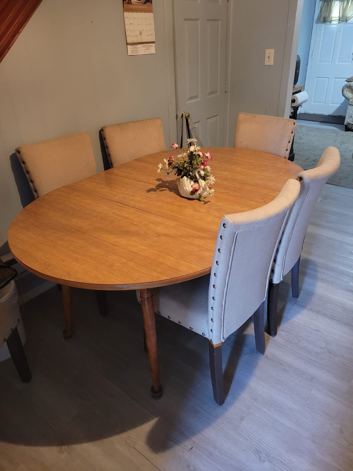 Wood Dining Table with 6 Chairs for Sale