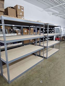 Warehouse Storage Rack Stock Supply Shelves 72 in W x 18 in D Boltless Shelving Delivery Available