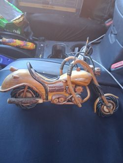 Wood carved Harley Davidson