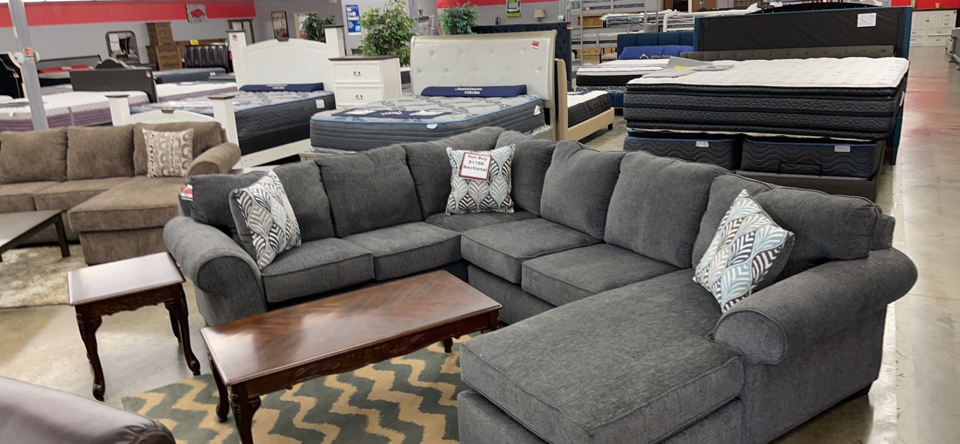 Stationary Sectional On Sale Now!!! Limited Supply Hurry In Today!! 