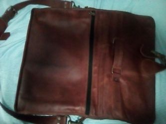 Leather men's briefcase