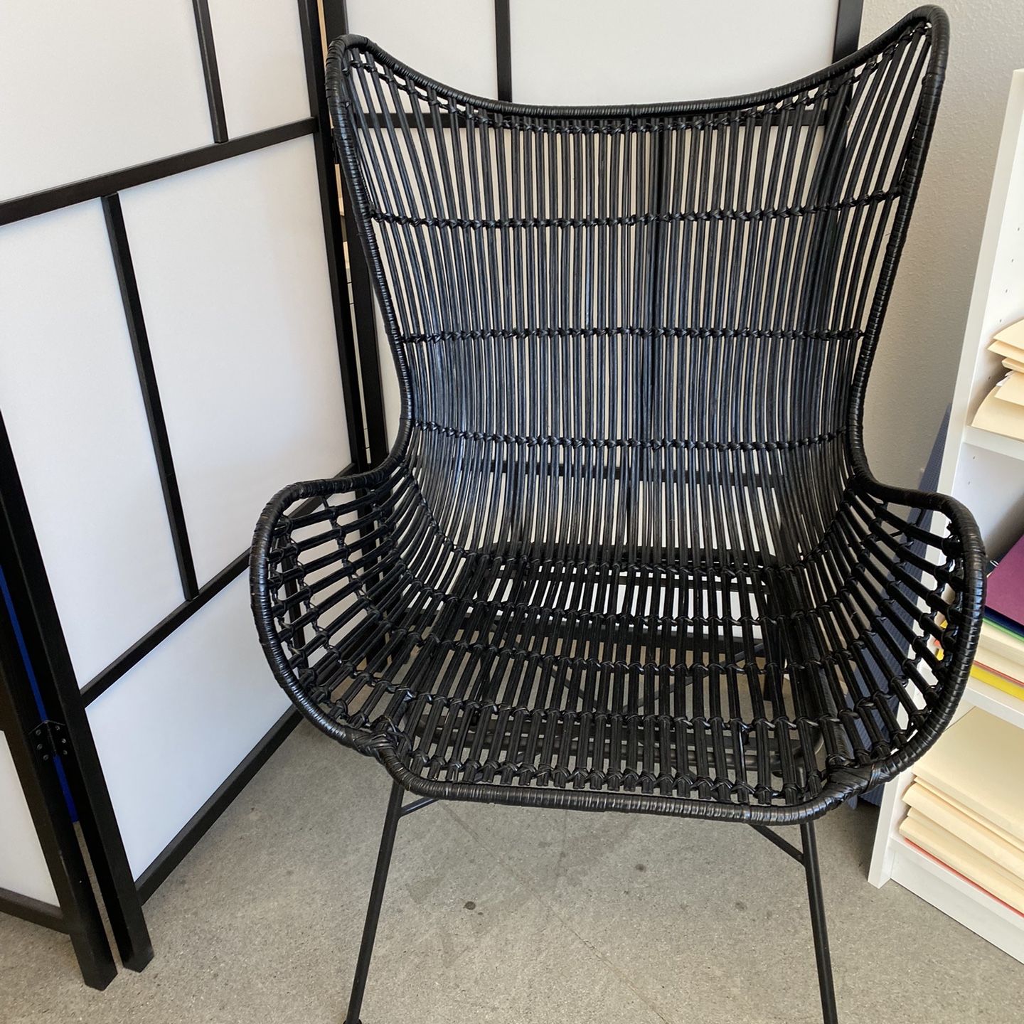 black butterfly rattan chair