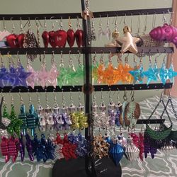 handmade Christmas ornament earrings 