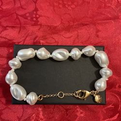 Pearl Bracelet With Gold Chain Extension,y (J Crew)