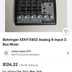 Behringer Xenyx 802 mixer 