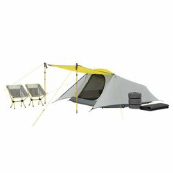 Ozark Trail 3-Person 16pc Camping Combo, Dome Tent with Rainfly, Trekking poles, Sleeping Bag, Sleeping Pad and Low-Back Chairs

