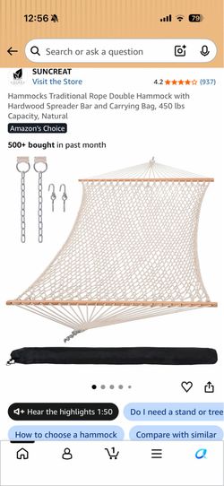NIB Hammock - never used, in box