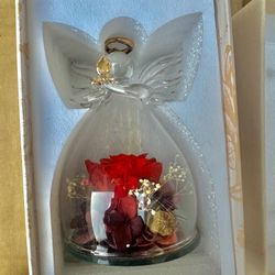 Angel Glass With Rose