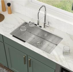 32 Inch Undermount Kitchen Sink 32x18 Stainless Steel Undermount Sinks 16 Gauge Single Bowl Under Counter Handmade Sinks 32x18x9