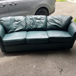 Green Leather Couch