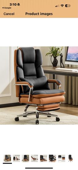 New in box Big and Tall Office Chair 500lbs,High Back Executive Leather Office Chair with Footrest,Wide Seat Reclining Desk Chair with Lumbar Support,