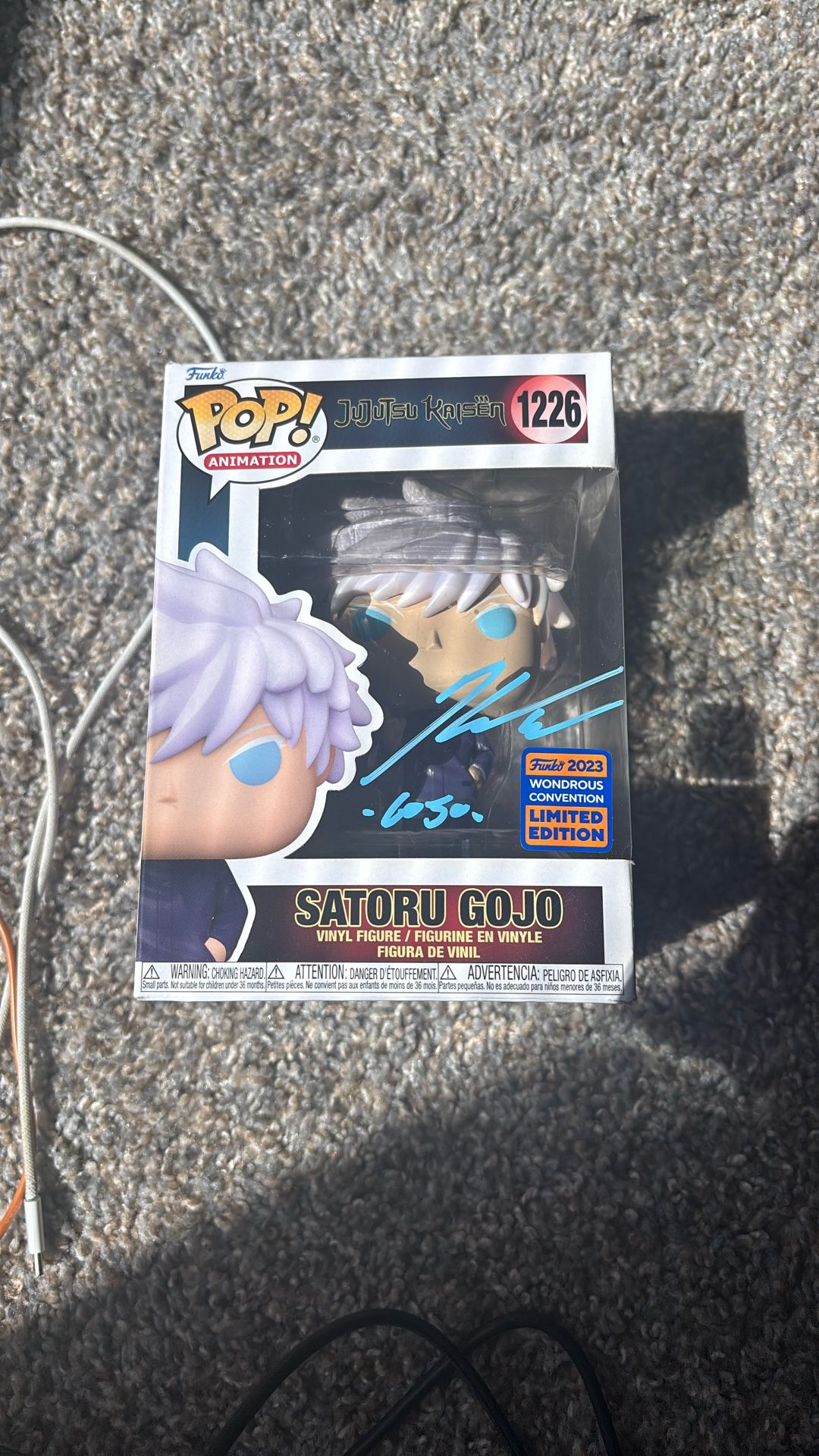 Signed Gojo Pop Toy