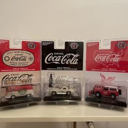 M2 Machines 1:64 Coca-Cola Set of 3 Diecast Vehicles 