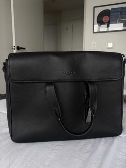 Coach Black Leather Briefcase – Excellent Condition