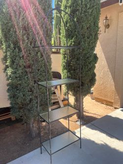 Wrought Iron Shelf W/ Glass!