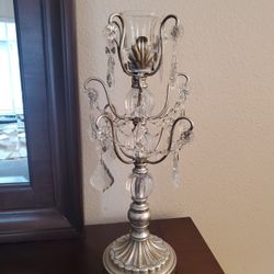 15.5" Crystal Candle Holder