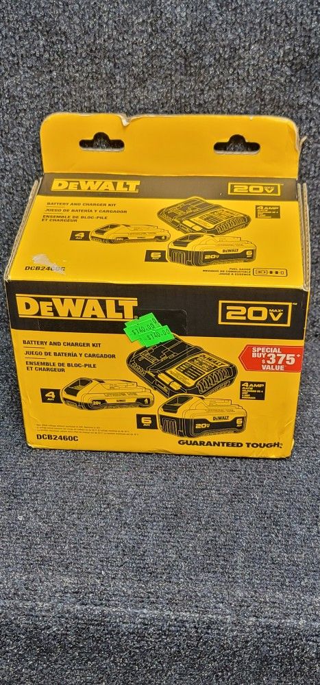 DeWalt DCB2460C 20V MAX 4Ah & 6Ah Starter Kit