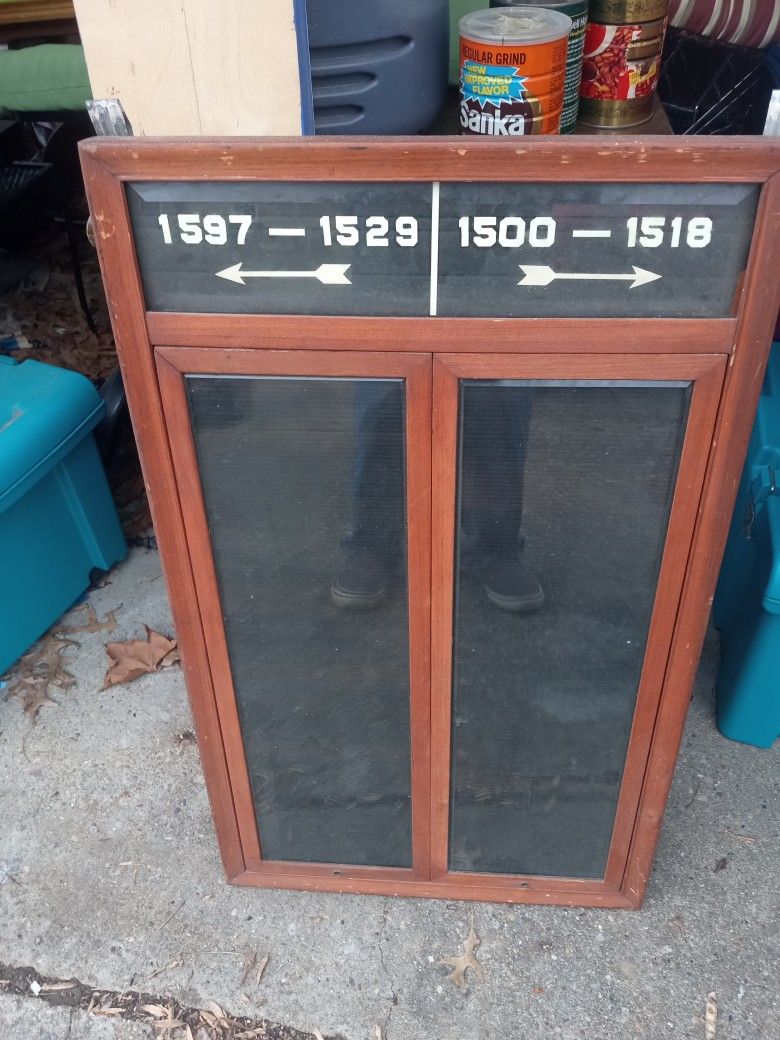 Vintage Room Directory Was Told Came From Old Hotel In New Albany Beveld Glass