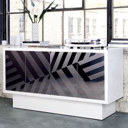 CB2 Credenza White Modern Beautiful