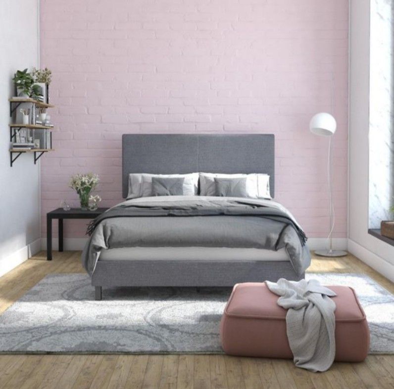 Upholstered queen bed frame - Delivery available