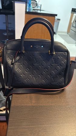Louis Vuitton Monogram Empreinte Leather Handbag Black