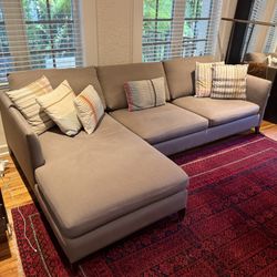 Crate & Barrel Sectional Sofá 