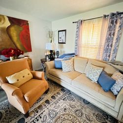 Couch/Accent Chair With 2End Tables