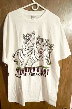 Siegfried & Roy "At The Mirage" xl white tiger t-shirt,