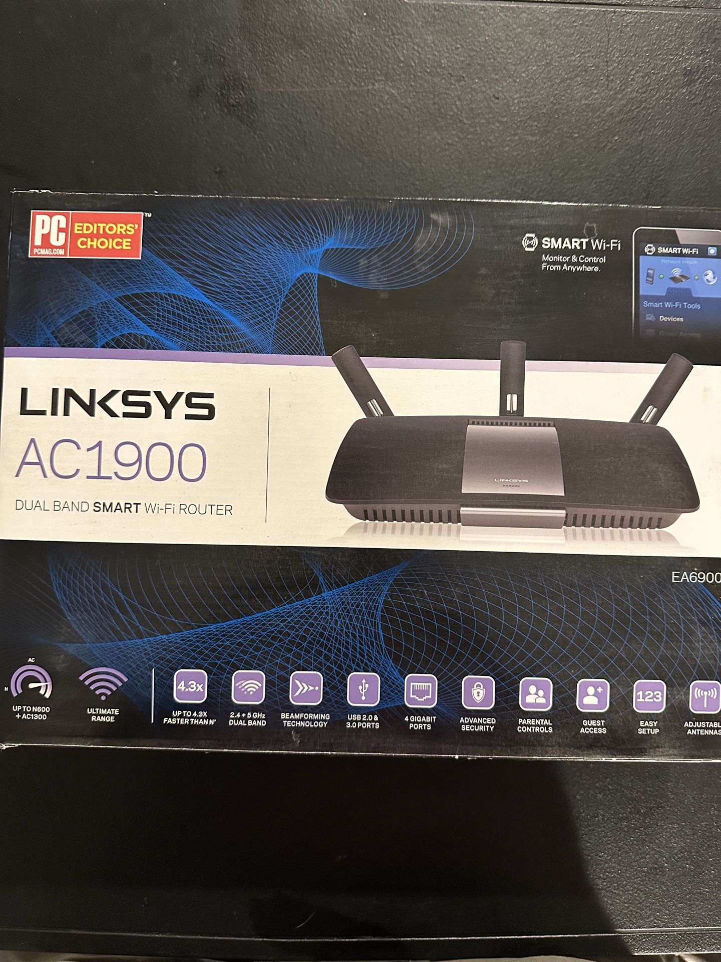 LINKSYS AC1900 wi-fi router $25