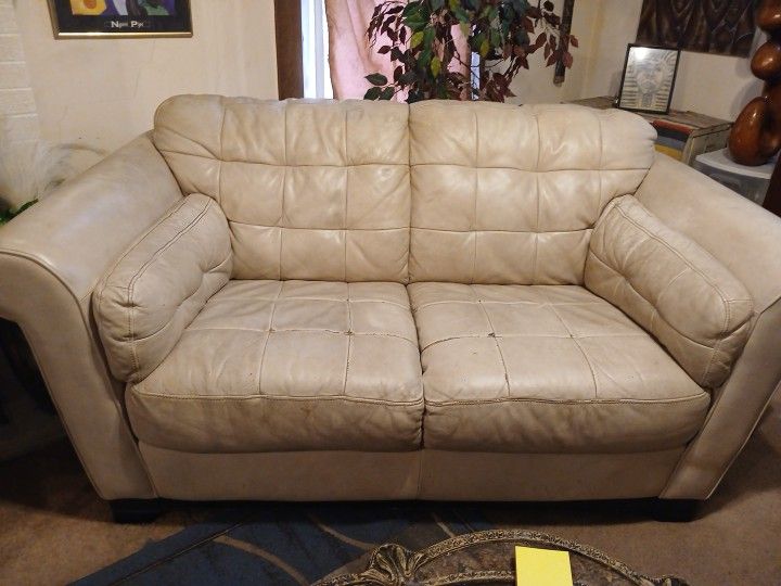 Leather Love Seat