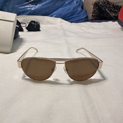 SAMA EYE WEAR BOA S GOLD SNAKE SKIN SUNGLASSES 