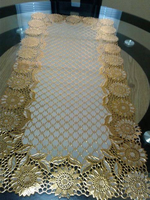 Embroidered table runner new