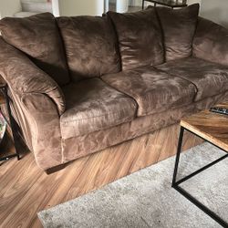 Suede Brown Couch