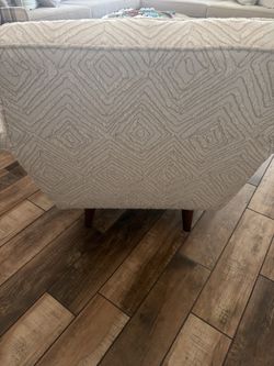 Upholstered Chair  with Wood Legs