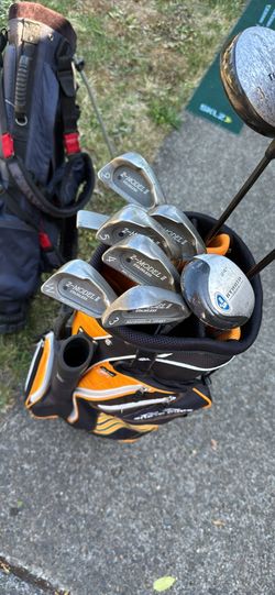 Mens starter set of forgiving golf clubs