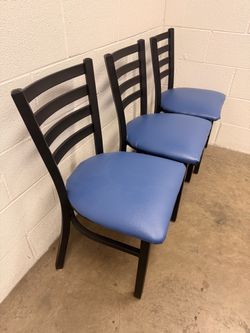 Set of 3 Ladder-Back Dining Chairs