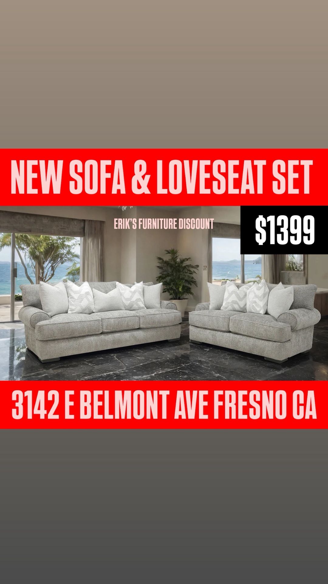 NEW SOFA AND LOVESEAT SET NUEVOS SILLONES