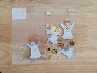 Scrapbook stickers 3D angels and stars