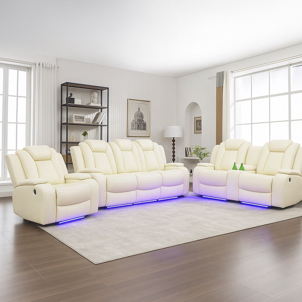 New Power Reclining 3-Pc Set — Sofa • Loveseat • Chair