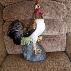 Farmhouse Country Kitchen Large 17" Ceramic Rooster