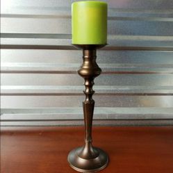 Hobby Lobby Bronze Distressed Metal Candlestick Tall
