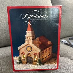 Americana Porcelain Collectibles Illuminated House