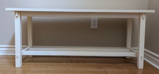 White Wood Bench