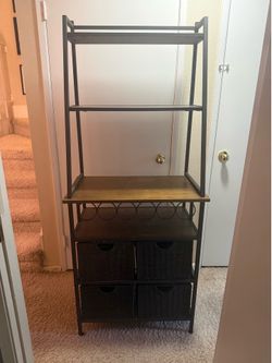 Wine rack with storage