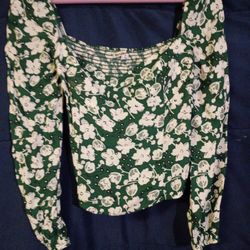 Reformation Green Floral Size 2