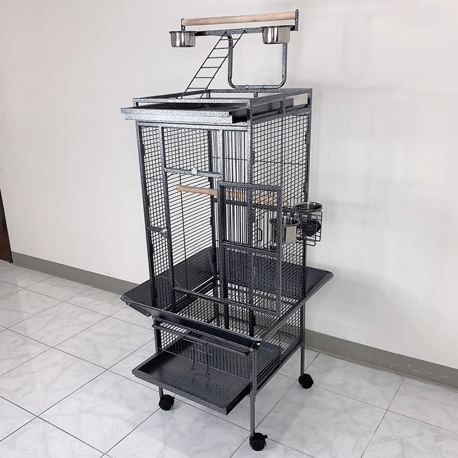 (NEW) $130 Large 61” Parrot Bird Cages with Rolling Stand for Cockatiels Parrot Parakeet Lovebird Finch