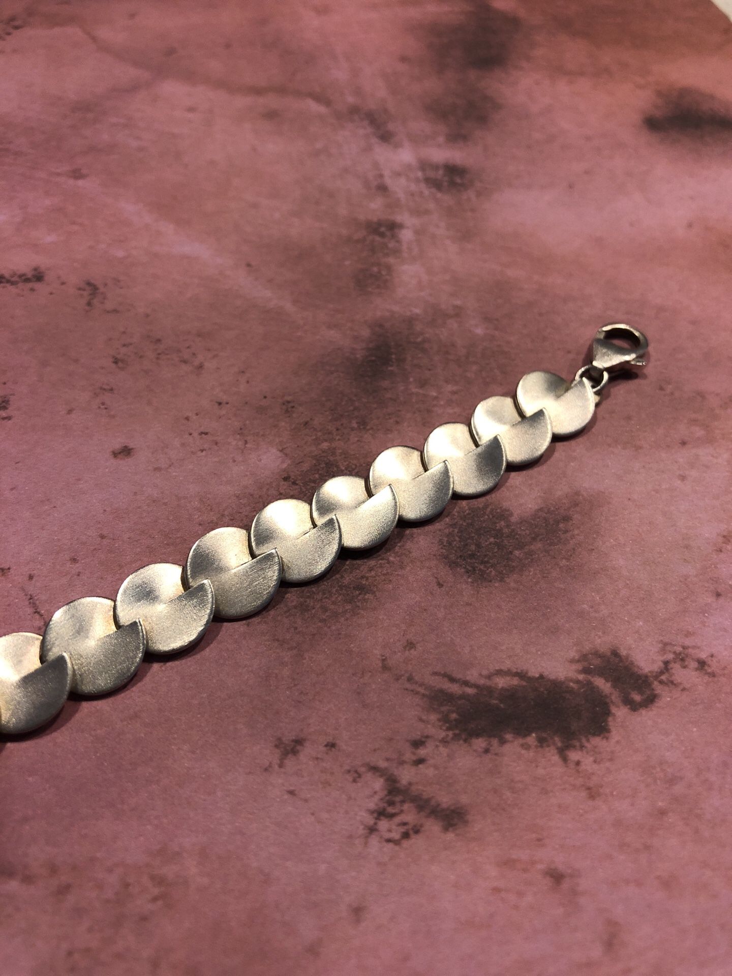 Brushed Silver Designer Bracelet